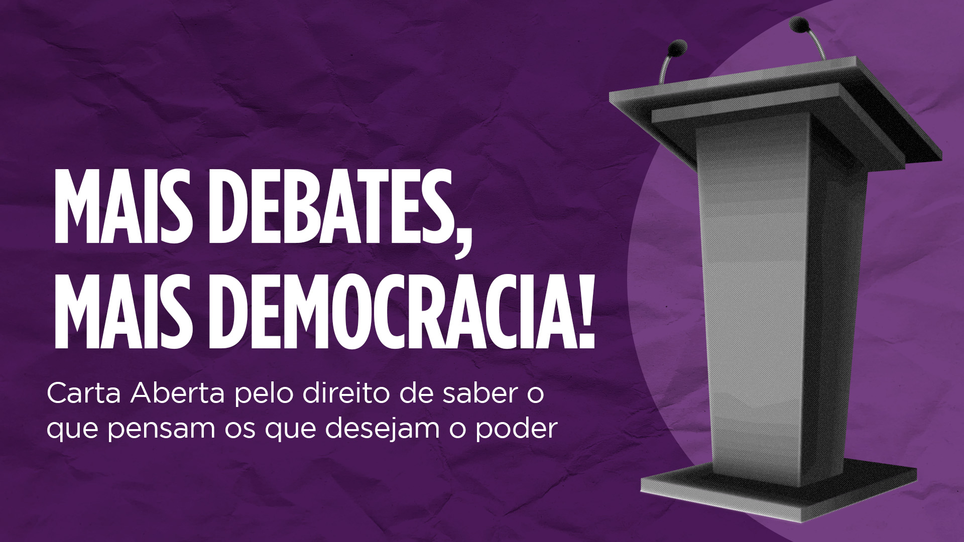 Livres lança abaixo-assinado em defesa de debates